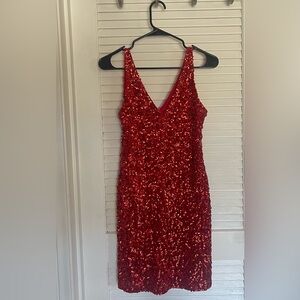 Red Sequin Dress